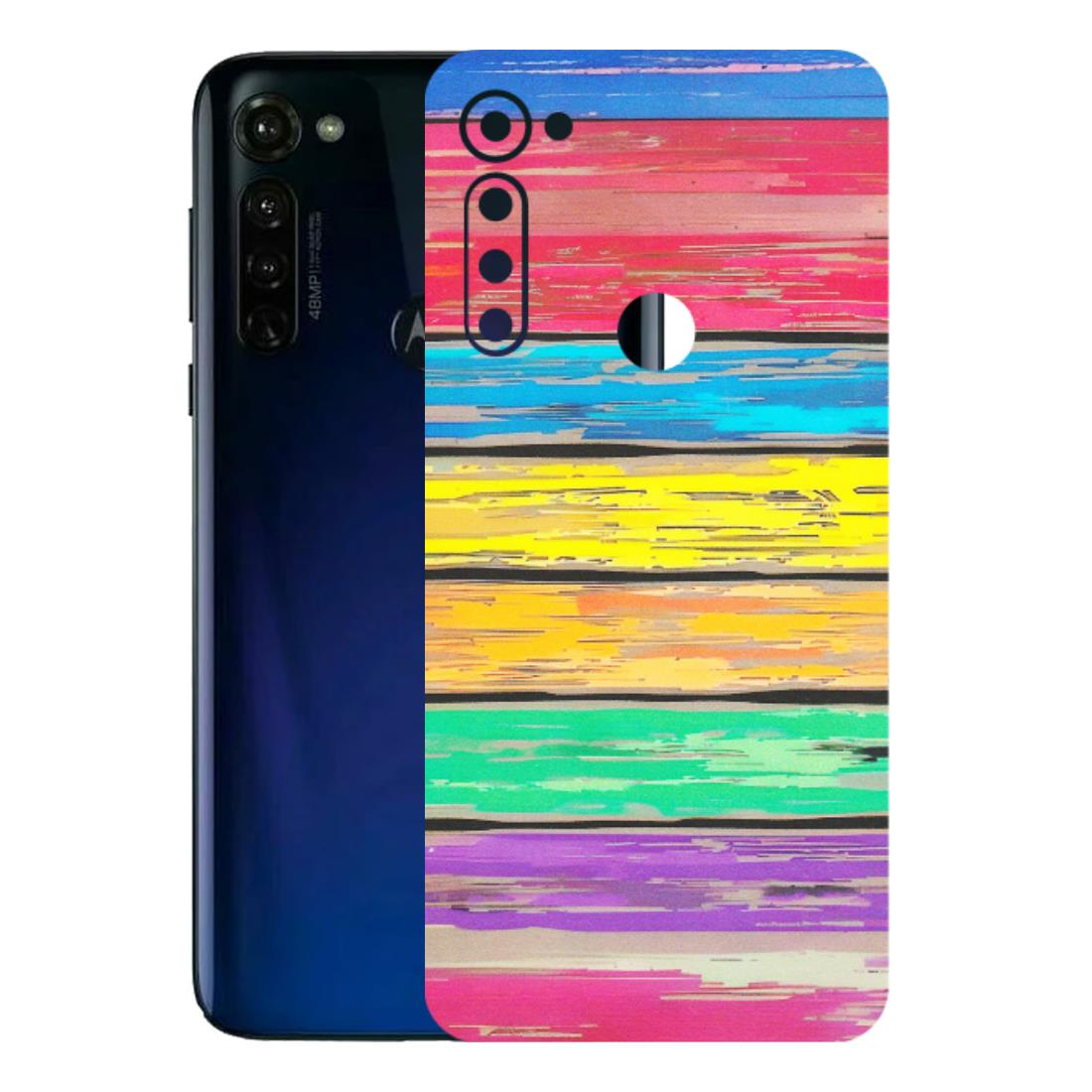 Motorola Phone Skins (All Models) - Multi Colour Wooden Wall - Matte Finish (M-96) Motorola Moto G Stylus