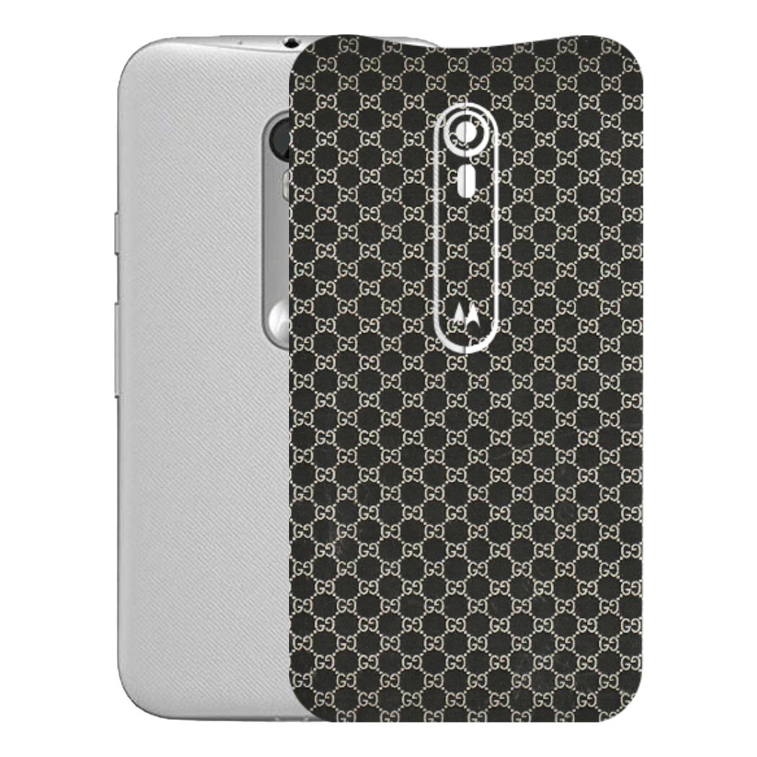 Motorola Phone Skins (All Models) - Black G Print - 3D Embossed Finish (L-109) Motorola Moto G Turbo