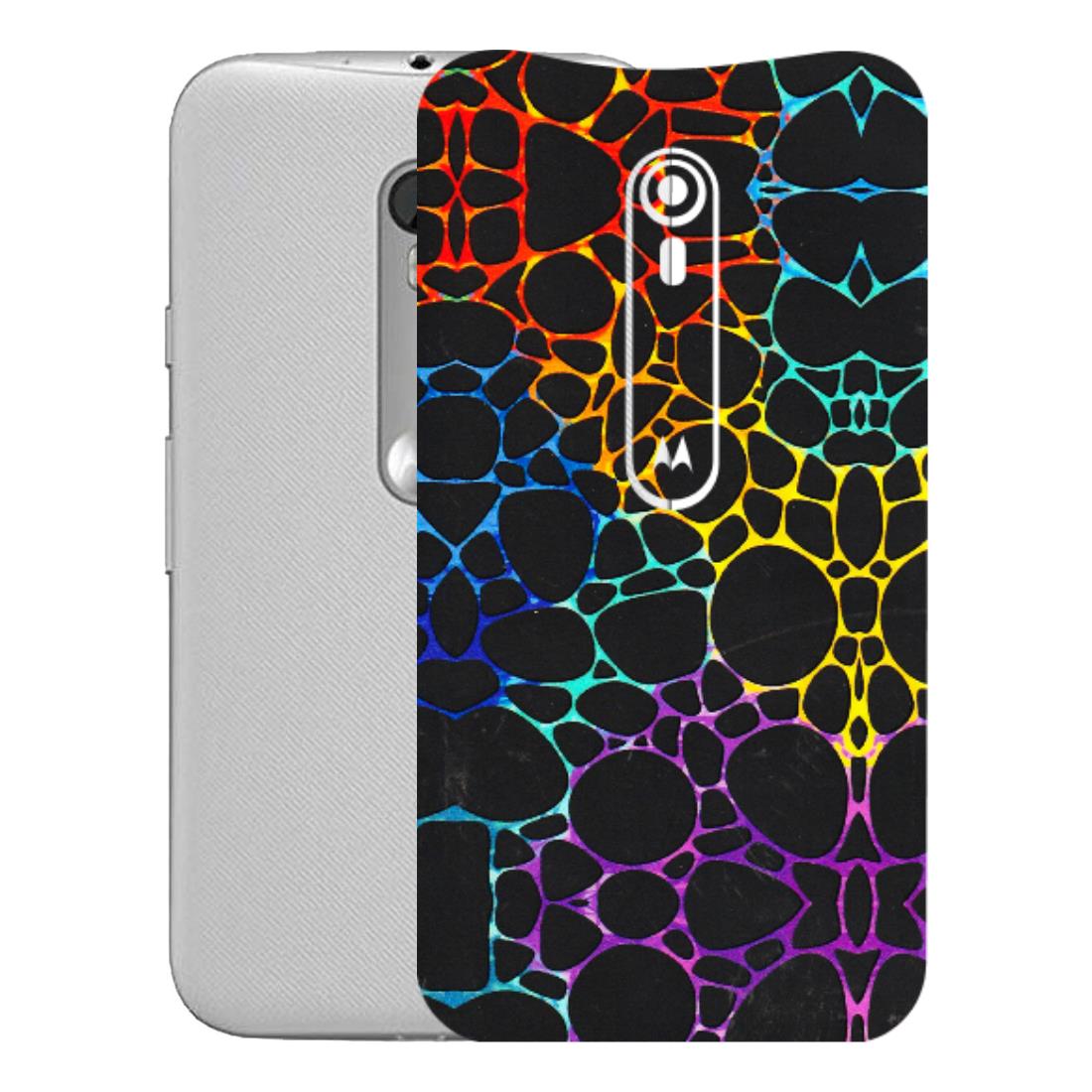 Motorola Phone Skins (All Models) - Abstract Art MultiColour - 3D Embossed Finish (L-133) Motorola Moto G Turbo