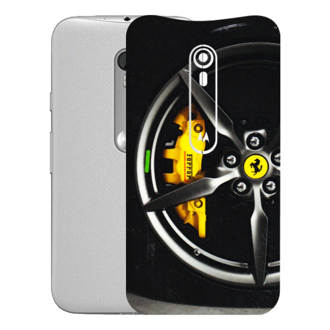 Motorola Phone Skins (All Models) - Ferrari Wheel Alloy - 3D Embossed Finish (L-173) Motorola Moto G Turbo