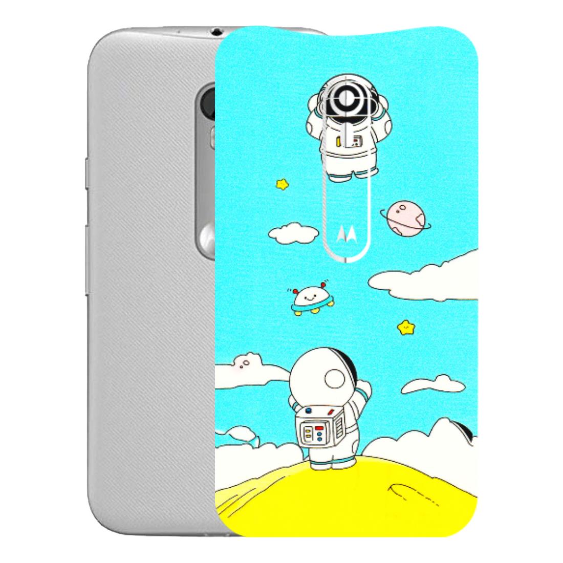 Motorola Phone Skins (All Models) - Blue Skies Astro Float - 3D Embossed Finish (L-230) Motorola Moto G Turbo