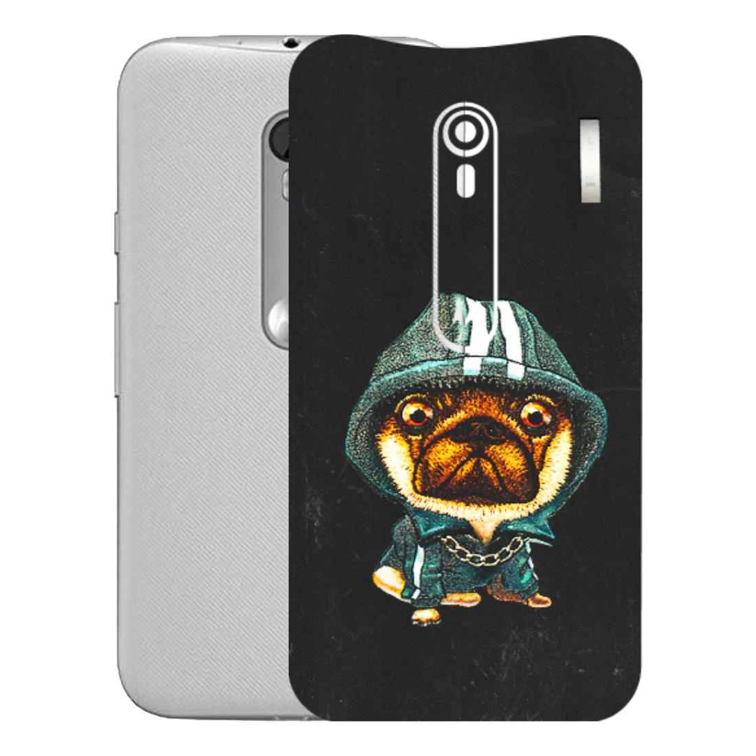 Motorola Phone Skins (All Models) - Puppy N Hoodie - 3D Embossed Finish (L-90) Motorola Moto G Turbo