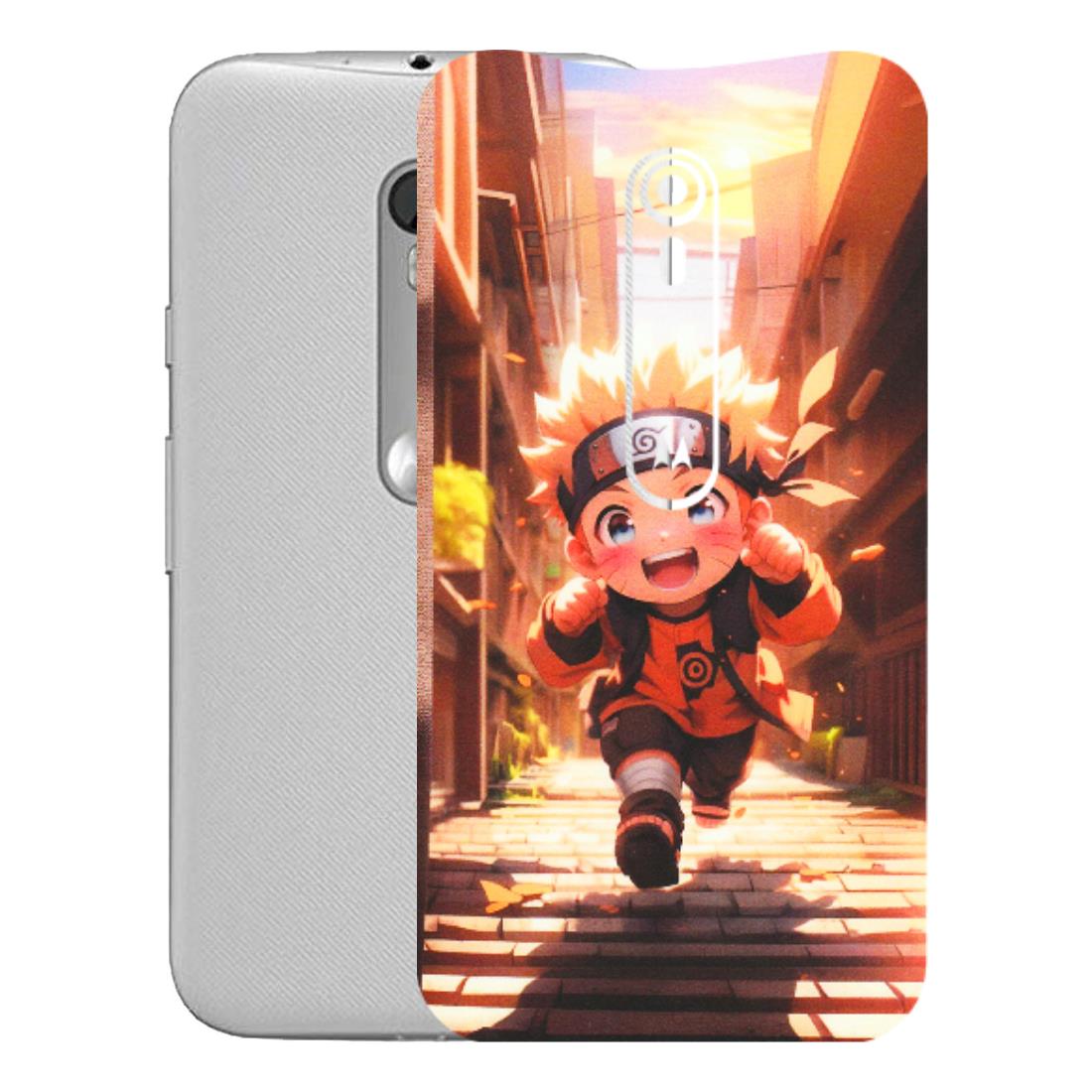 Motorola Phone Skins (All Models) - Naruto Cute Toon Running - Matte Finish (M-04) Motorola Moto G Turbo