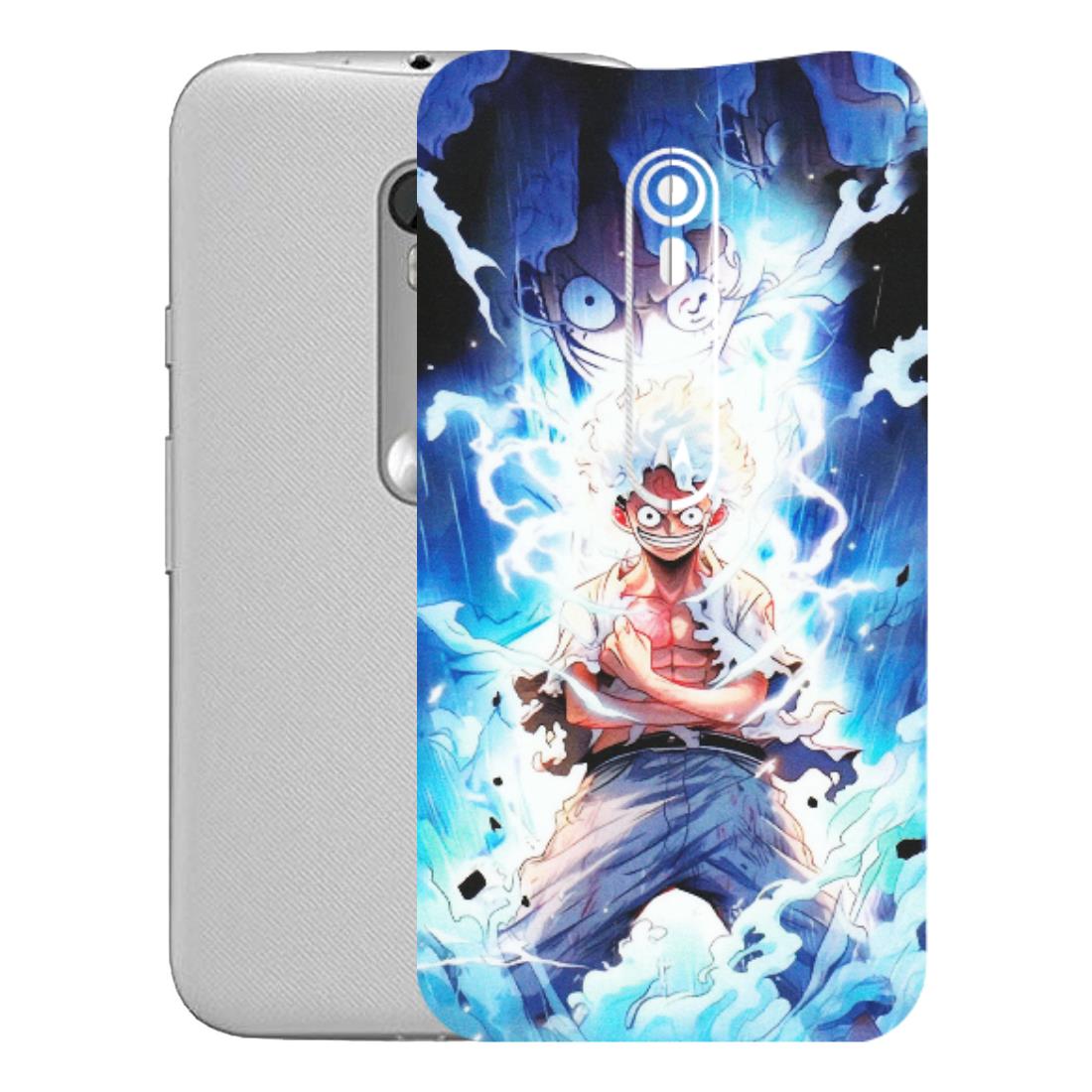 Motorola Phone Skins (All Models) - Blue Thunder Luffy Anime - Matte Finish (M-132) Motorola Moto G Turbo
