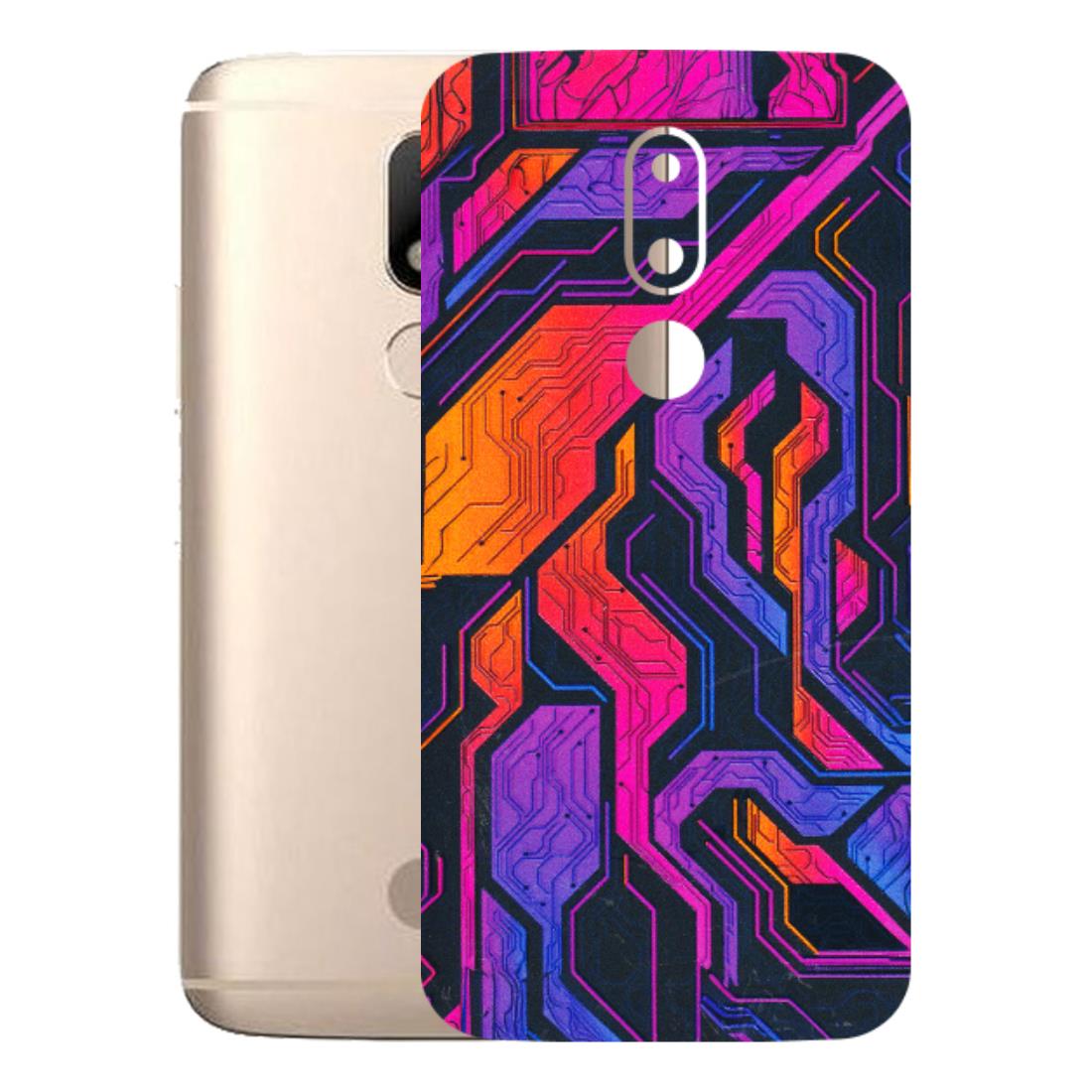 Motorola Phone Skins (All Models) - Tech Circuits Futuristic - 3D Embossed Finish (L-07) Motorola Moto M