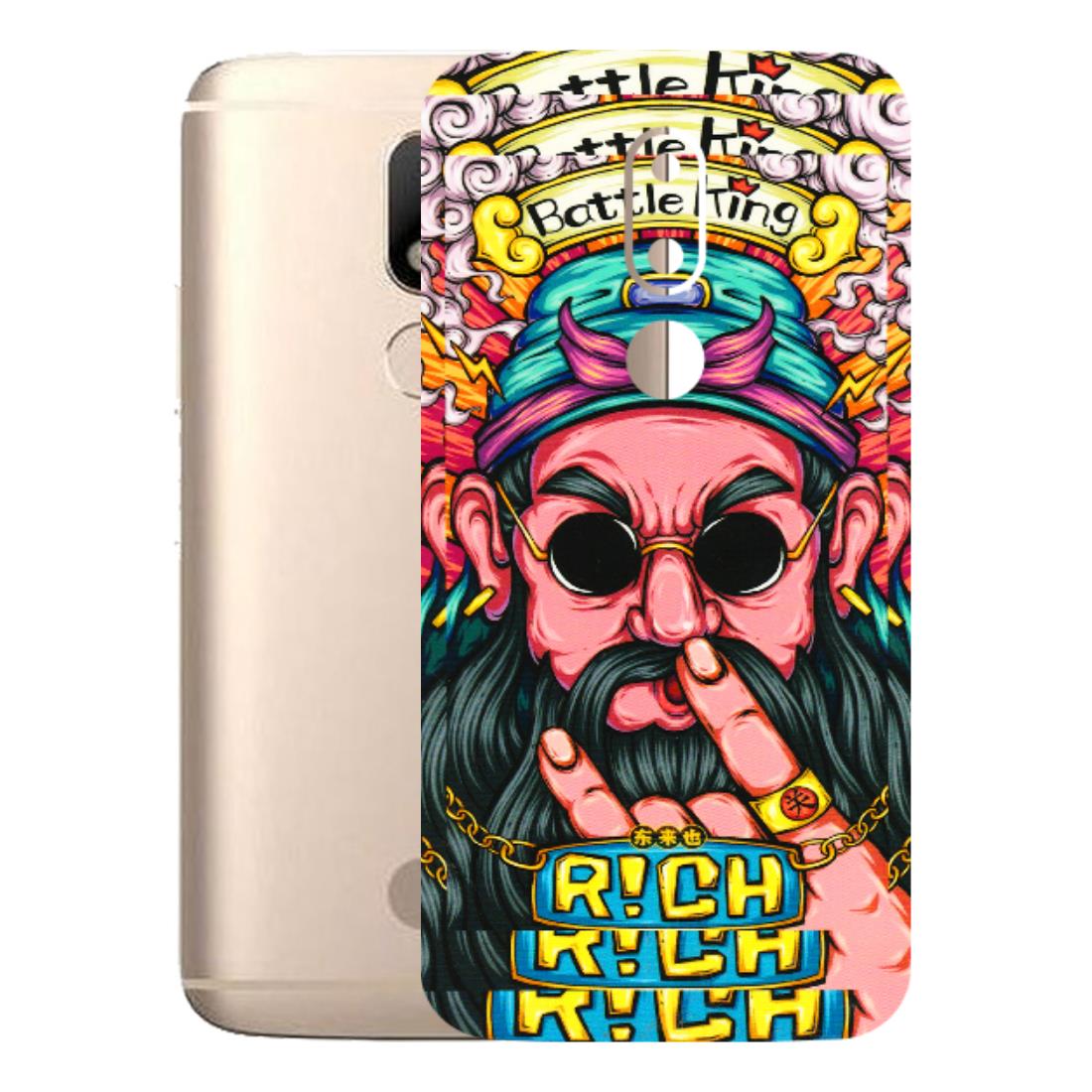 Motorola Phone Skins (All Models) - Battle King Dude Face - 3D Embossed Finish (L-178) Motorola Moto M