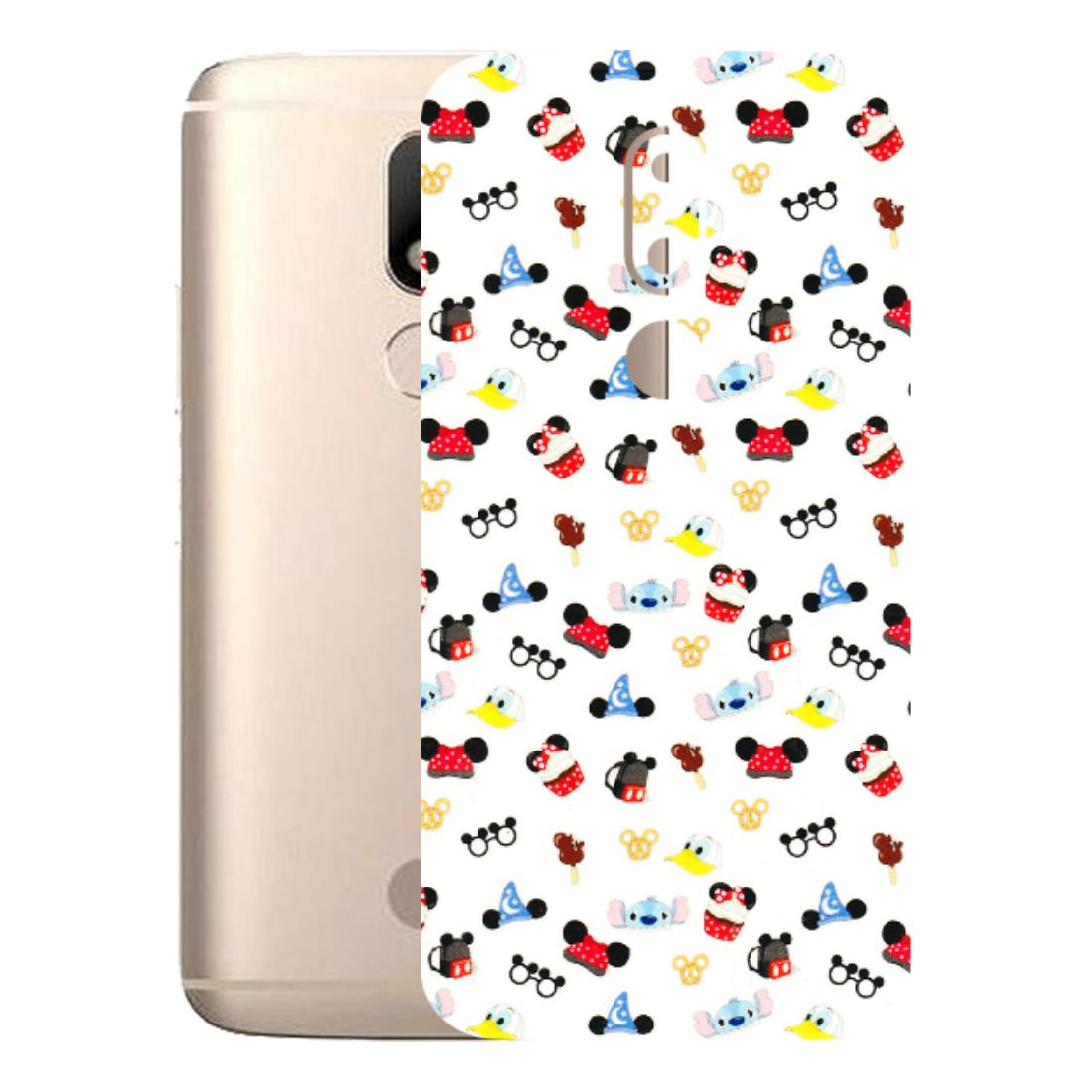 Motorola Phone Skins (All Models) - Minnie Mouse & Donald Doodles s - 3D Embossed Finish (L-194) Motorola Moto M