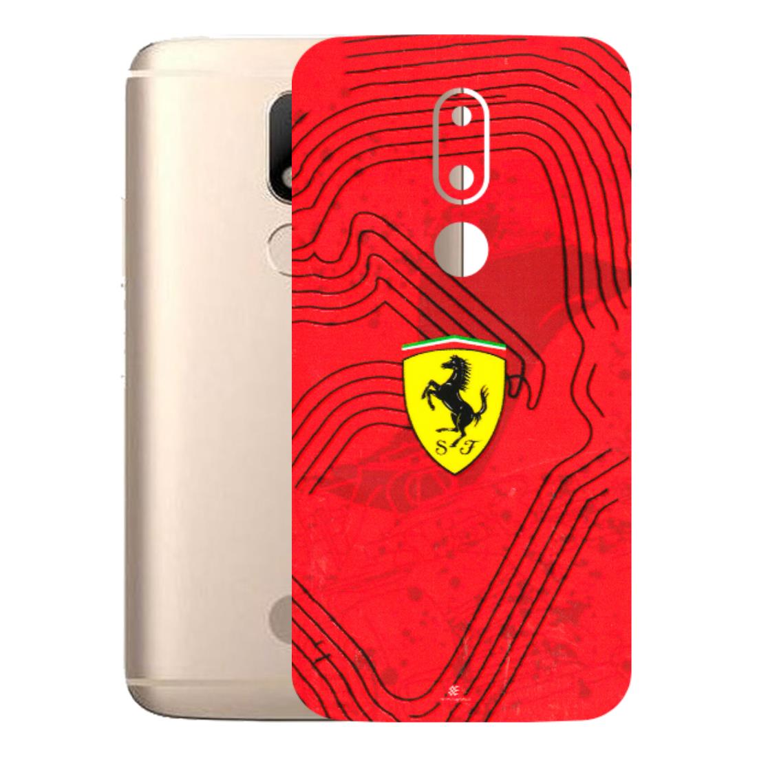 Motorola Phone Skins (All Models) - Red Ferrari Logo Stylish - 3D Embossed Finish (L-238) Motorola Moto M