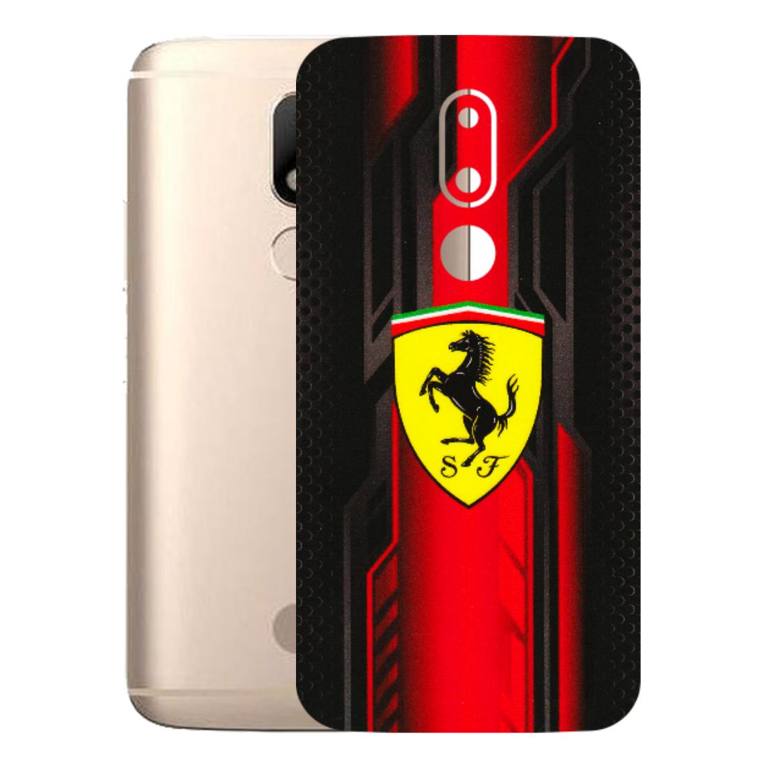Motorola Phone Skins (All Models) - Black Ferrari Logo - 3D Embossed Finish (L-253) Motorola Moto M