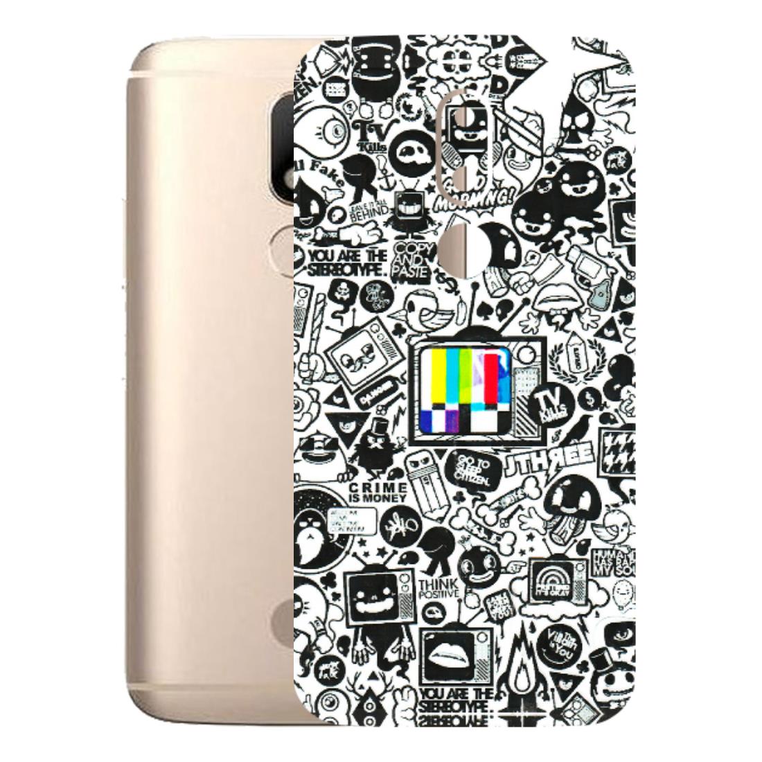 Motorola Phone Skins (All Models) - Doodles Positive Art - 3D Embossed Finish (L-263) Motorola Moto M