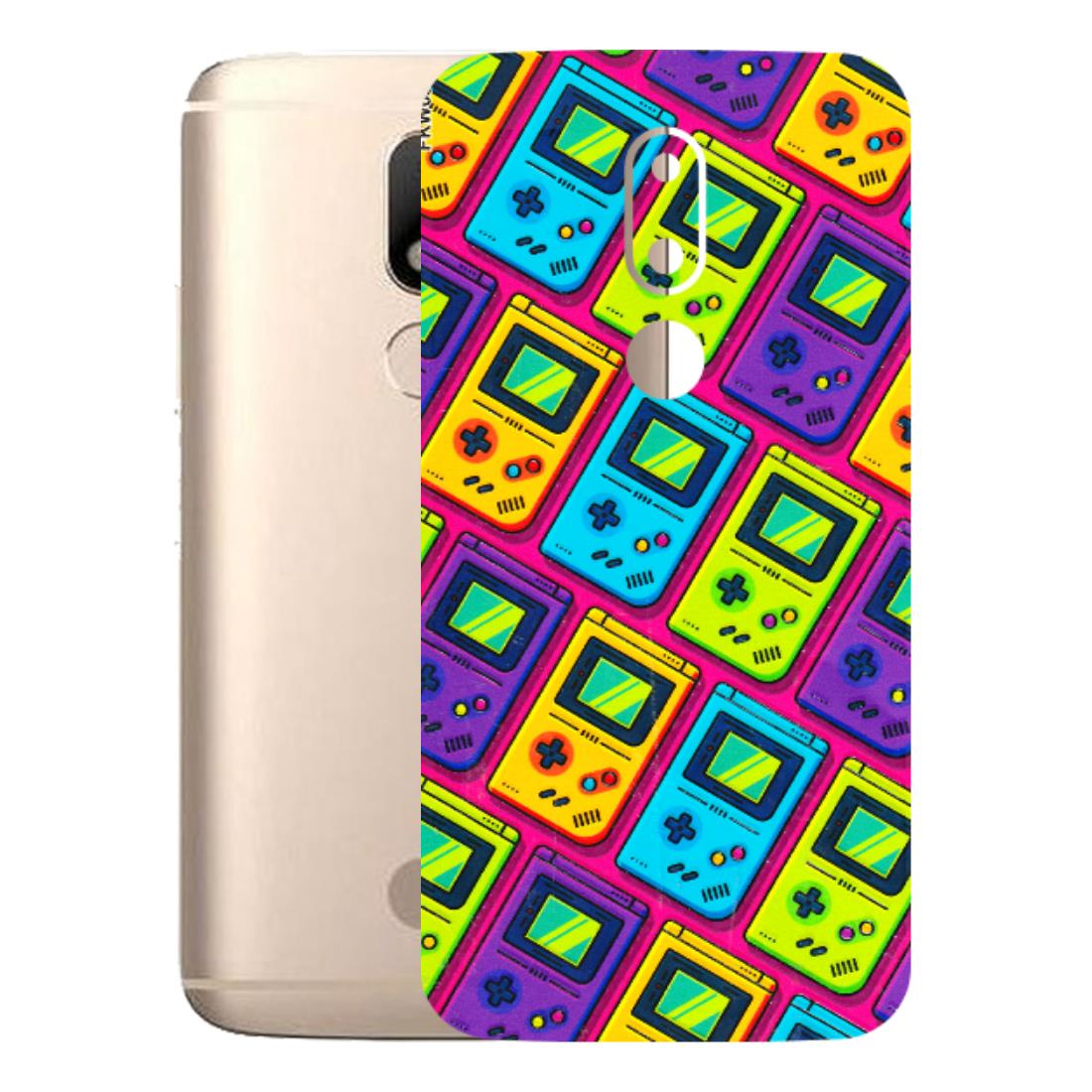 Motorola Phone Skins (All Models) - Gameboy Colourful - 3D Embossed Finish (L-266) Motorola Moto M