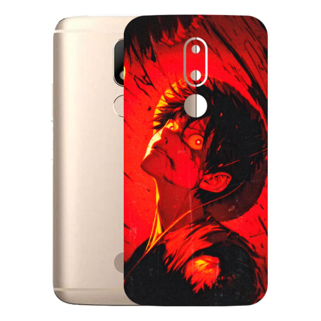 Motorola Phone Skins (All Models) - D.Luffy Power Up One Piece Anime - 3D Embossed Finish (L-326) Motorola Moto M
