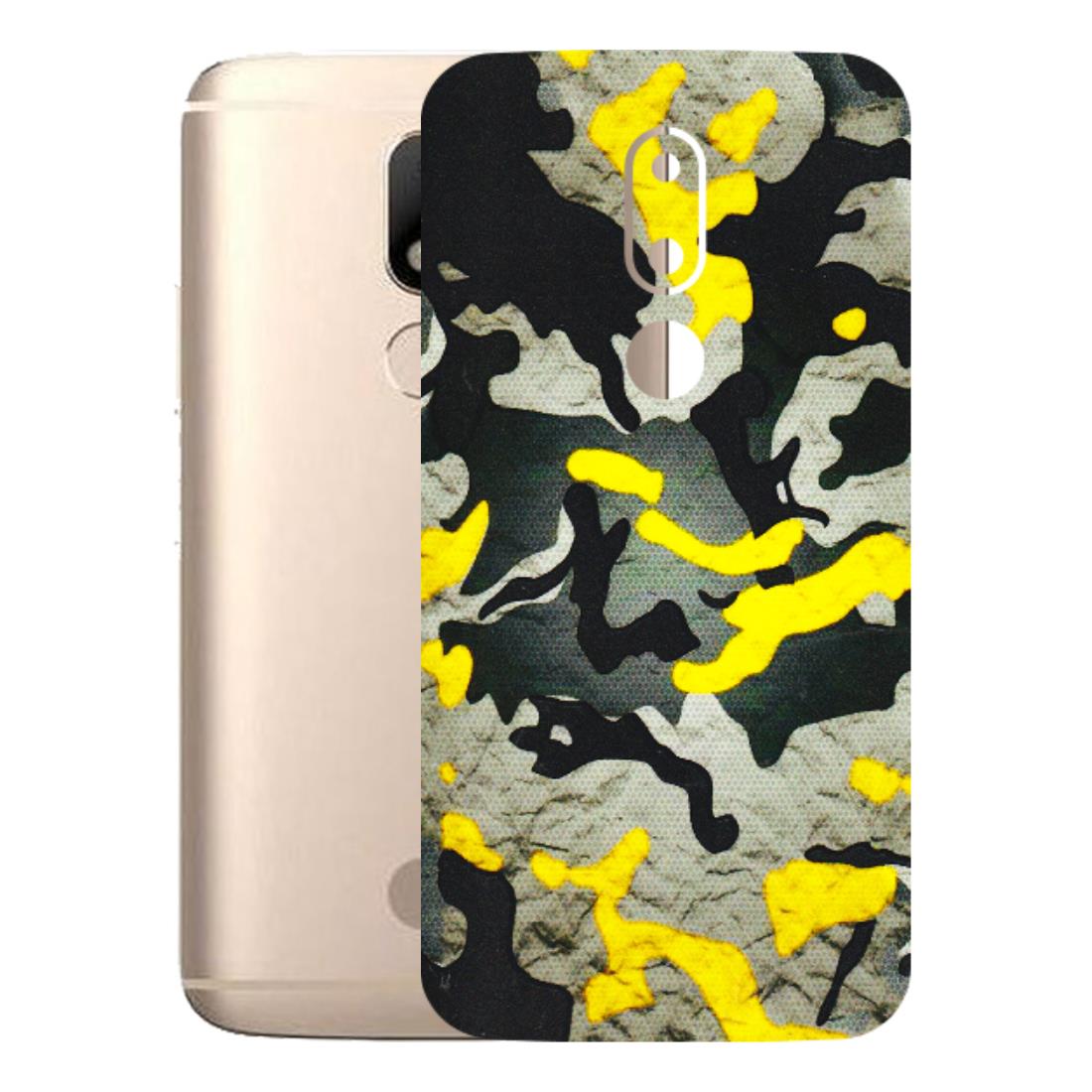 Motorola Phone Skins (All Models) - Yellow Camouflage - 3D Embossed Finish (L-61) Motorola Moto M