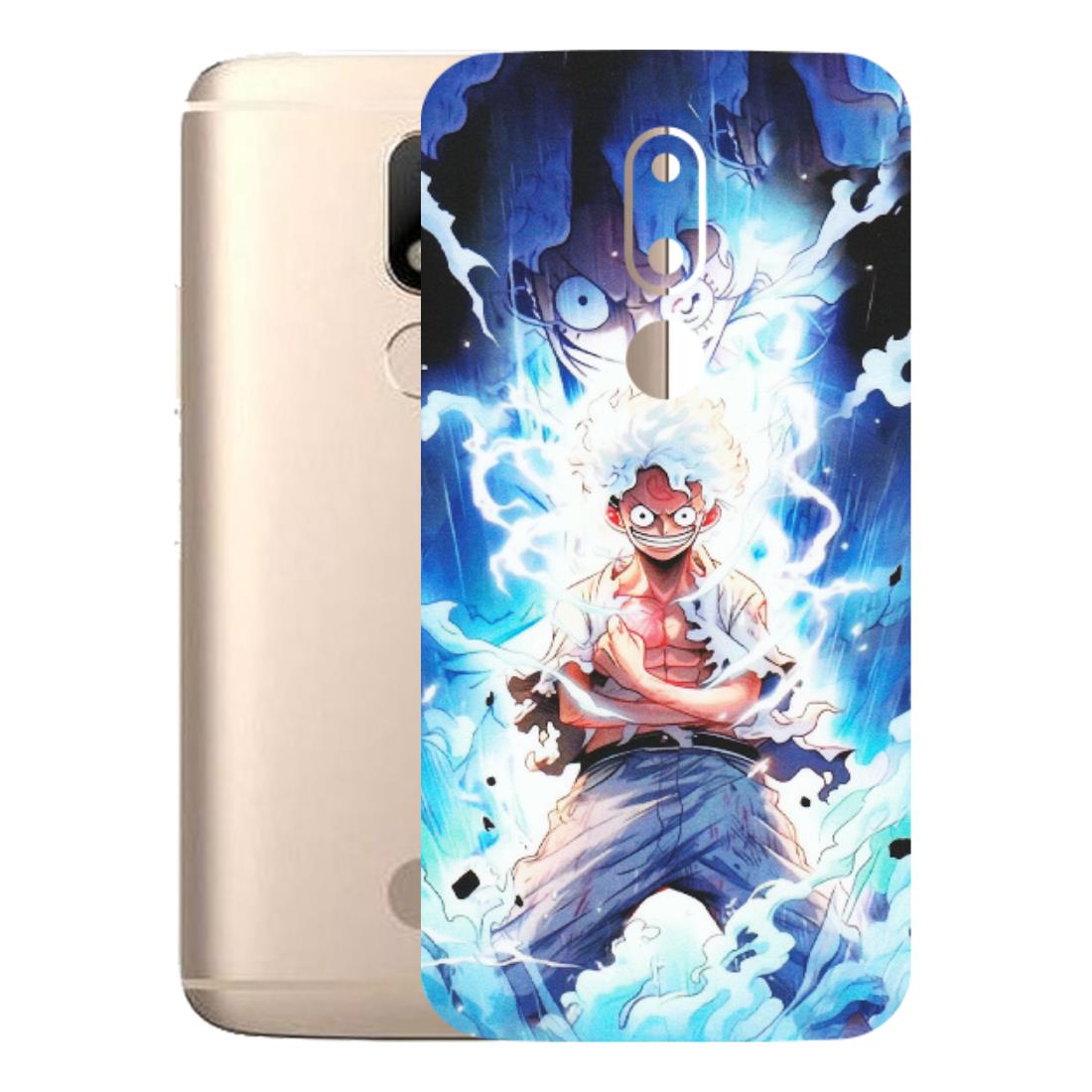 Motorola Phone Skins (All Models) - Blue Thunder Luffy Anime - Matte Finish (M-132) Motorola Moto M