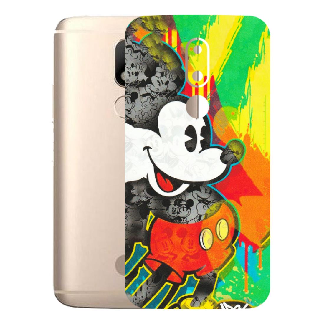 Motorola Phone Skins (All Models) - Multiple Mickey With Colourful Texture - Matte Finish (M-84) Motorola Moto M