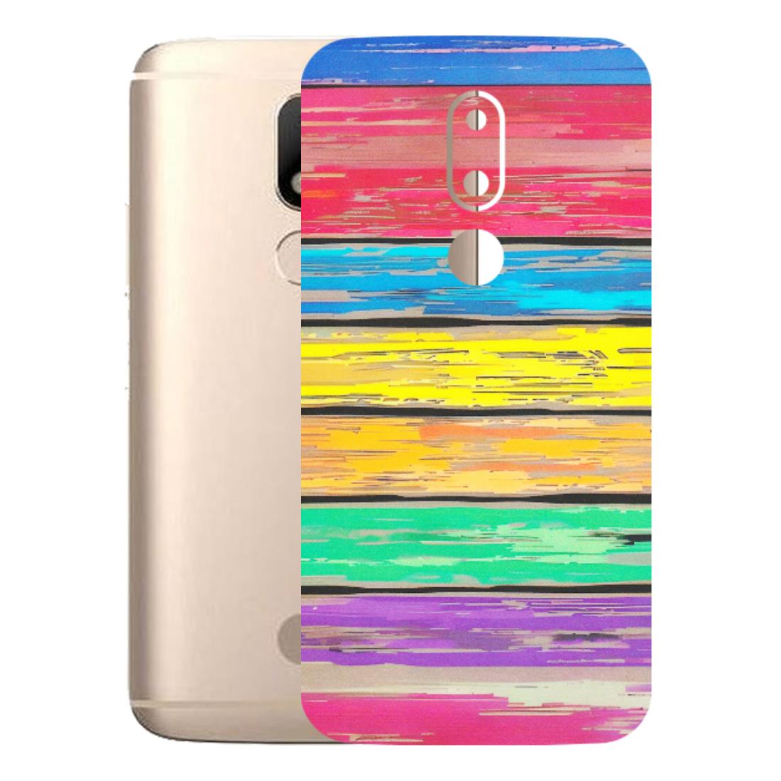 Motorola Phone Skins (All Models) - Multi Colour Wooden Wall - Matte Finish (M-96) Motorola Moto M