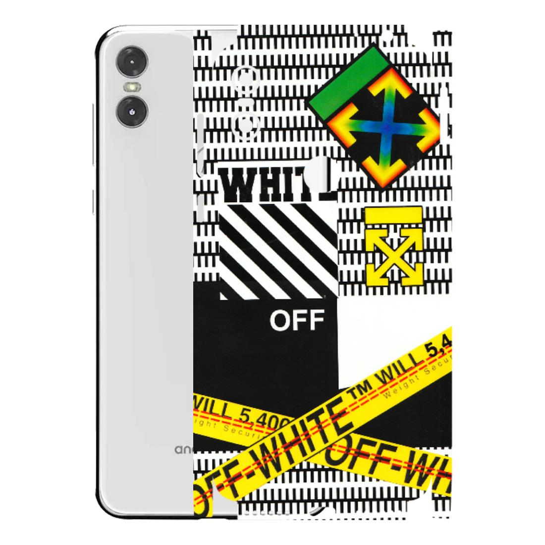 Motorola Phone Skins (All Models) - White Off Abstract - 3D Embossed Finish (L-172) Motorola Moto One