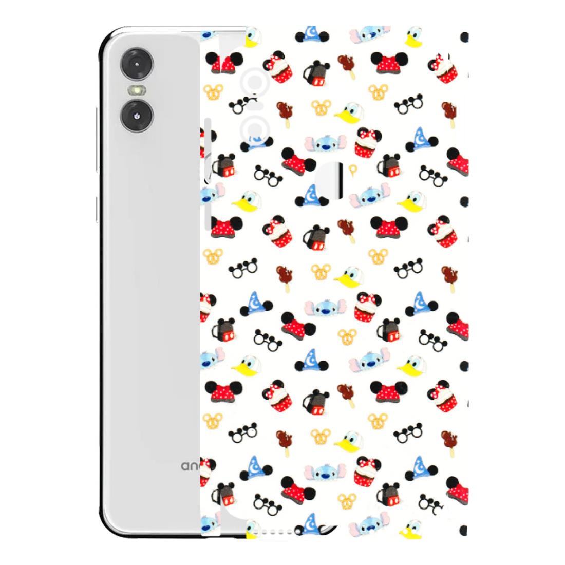 Motorola Phone Skins (All Models) - Minnie Mouse & Donald Doodles s - 3D Embossed Finish (L-194) Motorola Moto One
