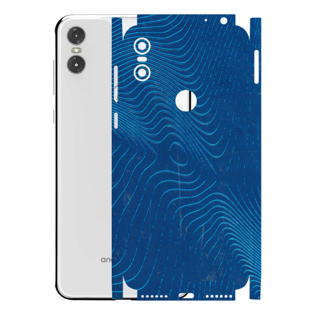 Motorola Phone Skins (All Models) - Abstract Blue Line Map - 3D Embossed Finish (L-272) Motorola Moto One