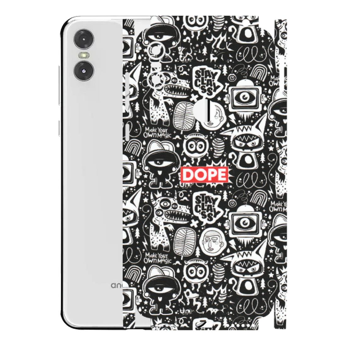 Motorola Phone Skins (All Models) - Dope Stay Classy Black Doodles - Matte Finish (M-126) Motorola Moto One
