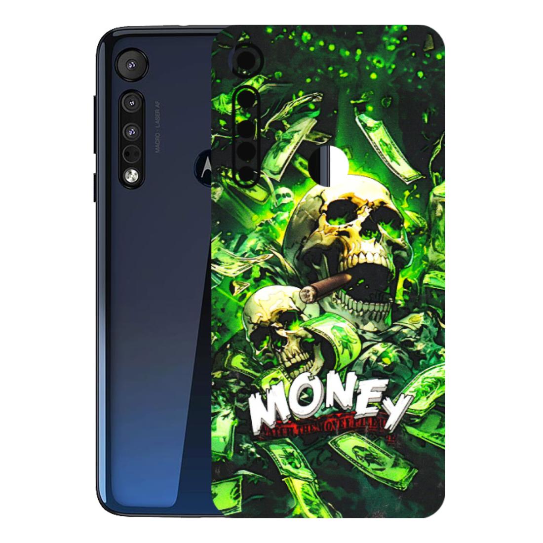 Motorola Phone Skins (All Models) - Skull Money - 3D Embossed Finish (L-303) Motorola Moto One Macro
