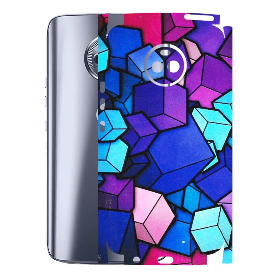 Motorola Phone Skins (All Models) - Cube Doodle - 3D Embossed Finish (L-141) Motorola Moto X4