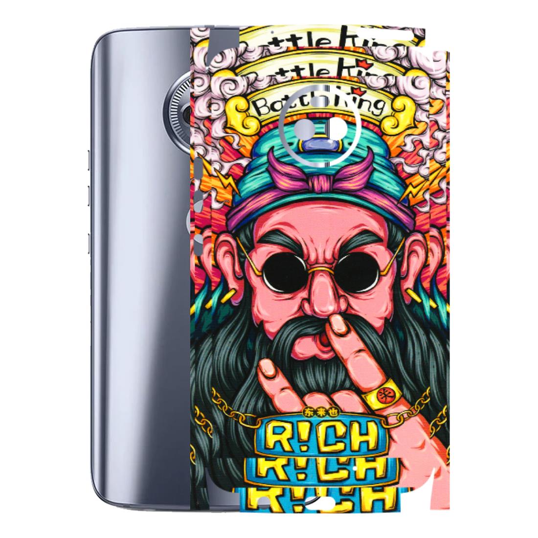 Motorola Phone Skins (All Models) - Battle King Dude Face - 3D Embossed Finish (L-178) Motorola Moto X4