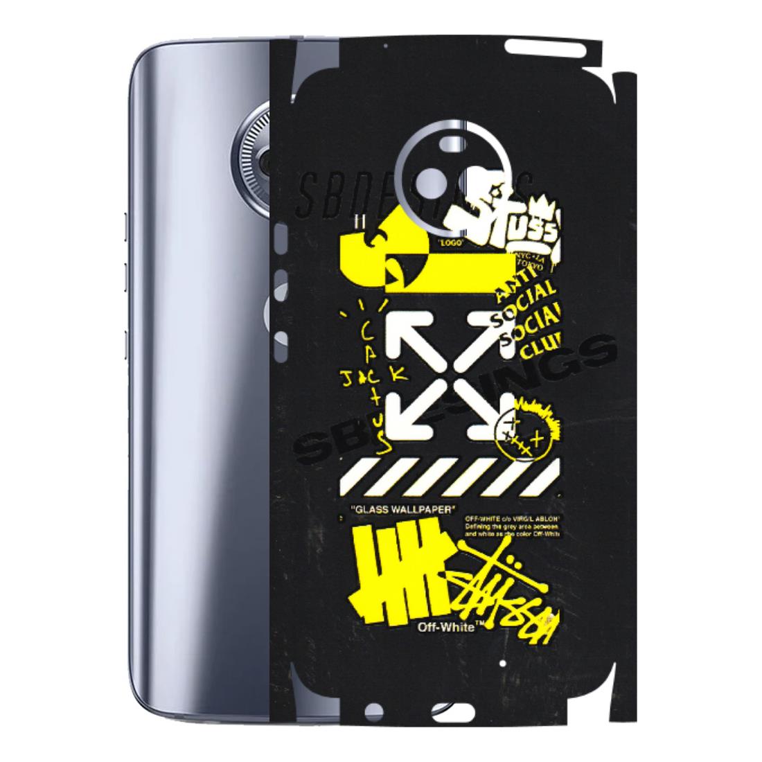 Motorola Phone Skins (All Models) - Anti Social Graffiti - 3D Embossed Finish (L-198) Motorola Moto X4