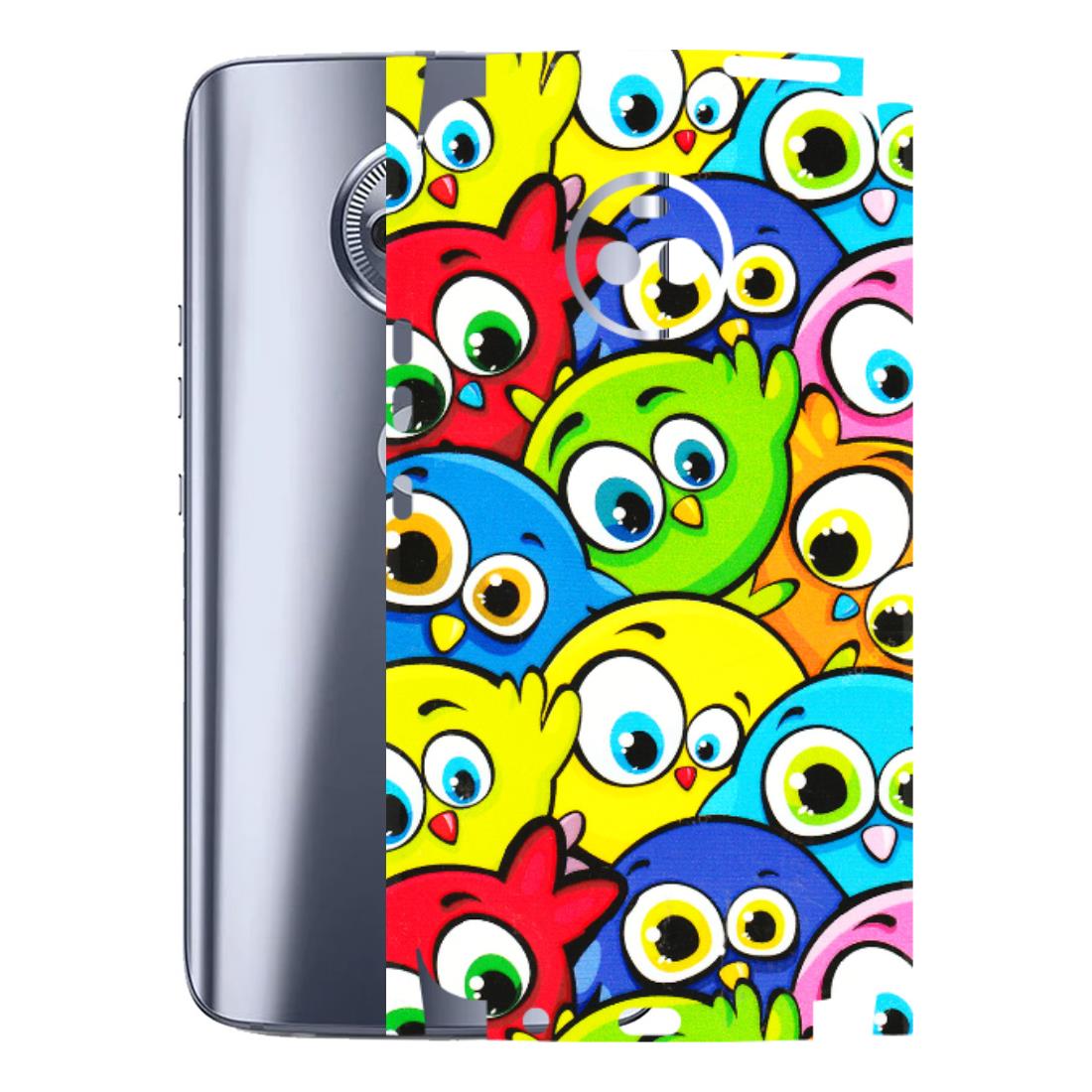 Motorola Phone Skins (All Models) - Cute Fluffy Birds - 3D Embossed Finish (L-213) Motorola Moto X4