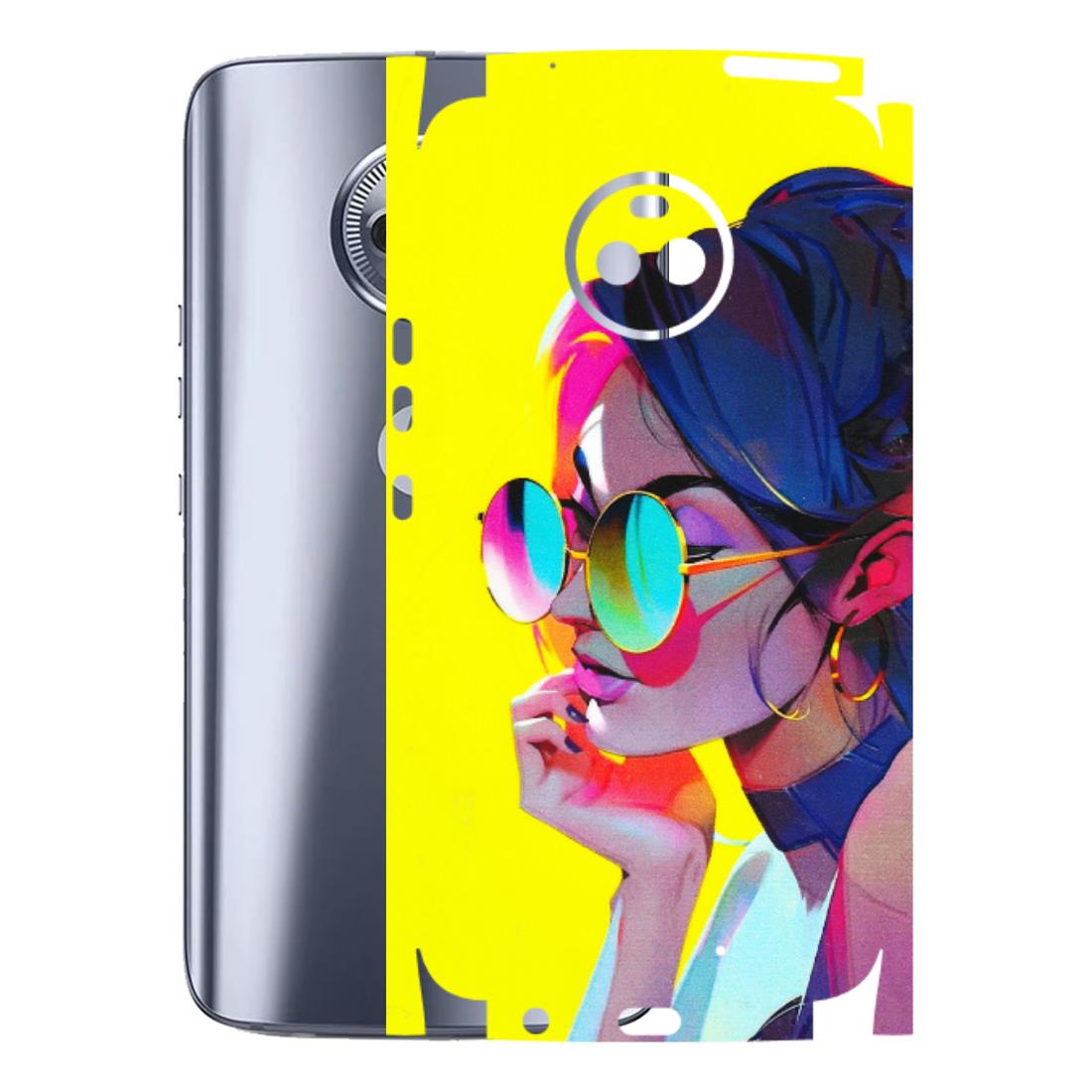 Motorola Phone Skins (All Models) - Bold Stylish Girl - 3D Embossed Finish (L-222) Motorola Moto X4