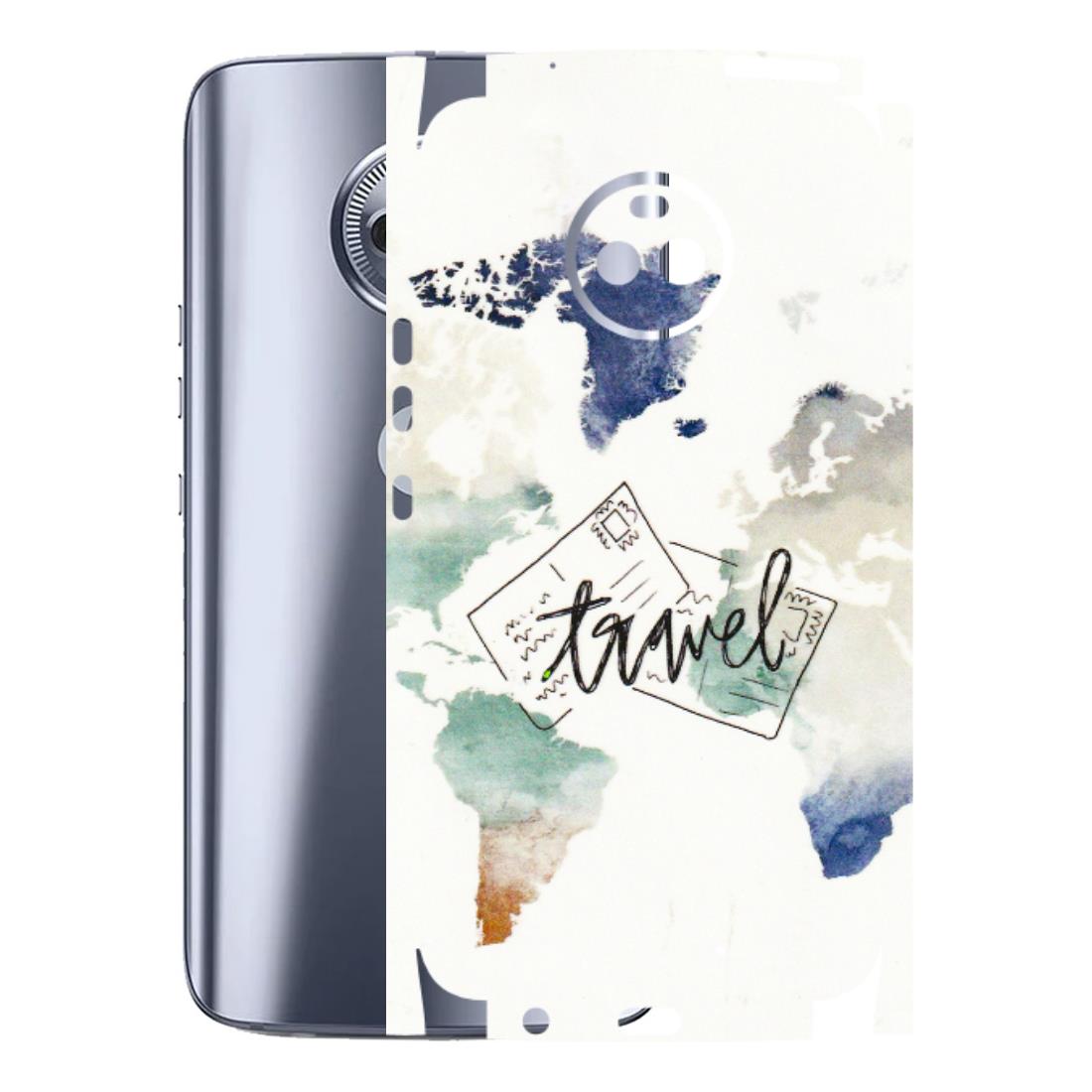 Motorola Phone Skins (All Models) - Travel The World - 3D Embossed Finish (L-232) Motorola Moto X4