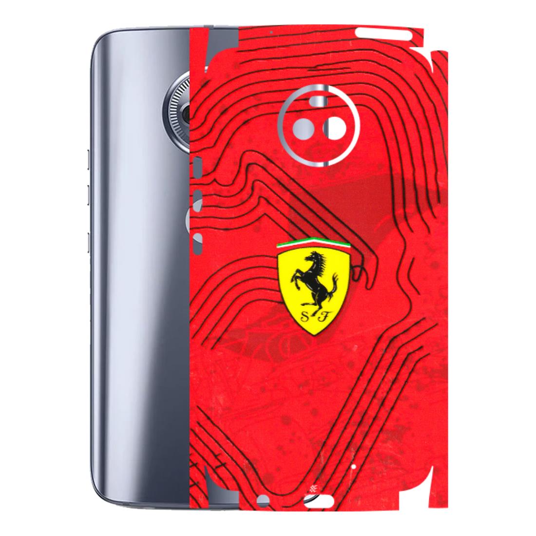 Motorola Phone Skins (All Models) - Red Ferrari Logo Stylish - 3D Embossed Finish (L-238) Motorola Moto X4