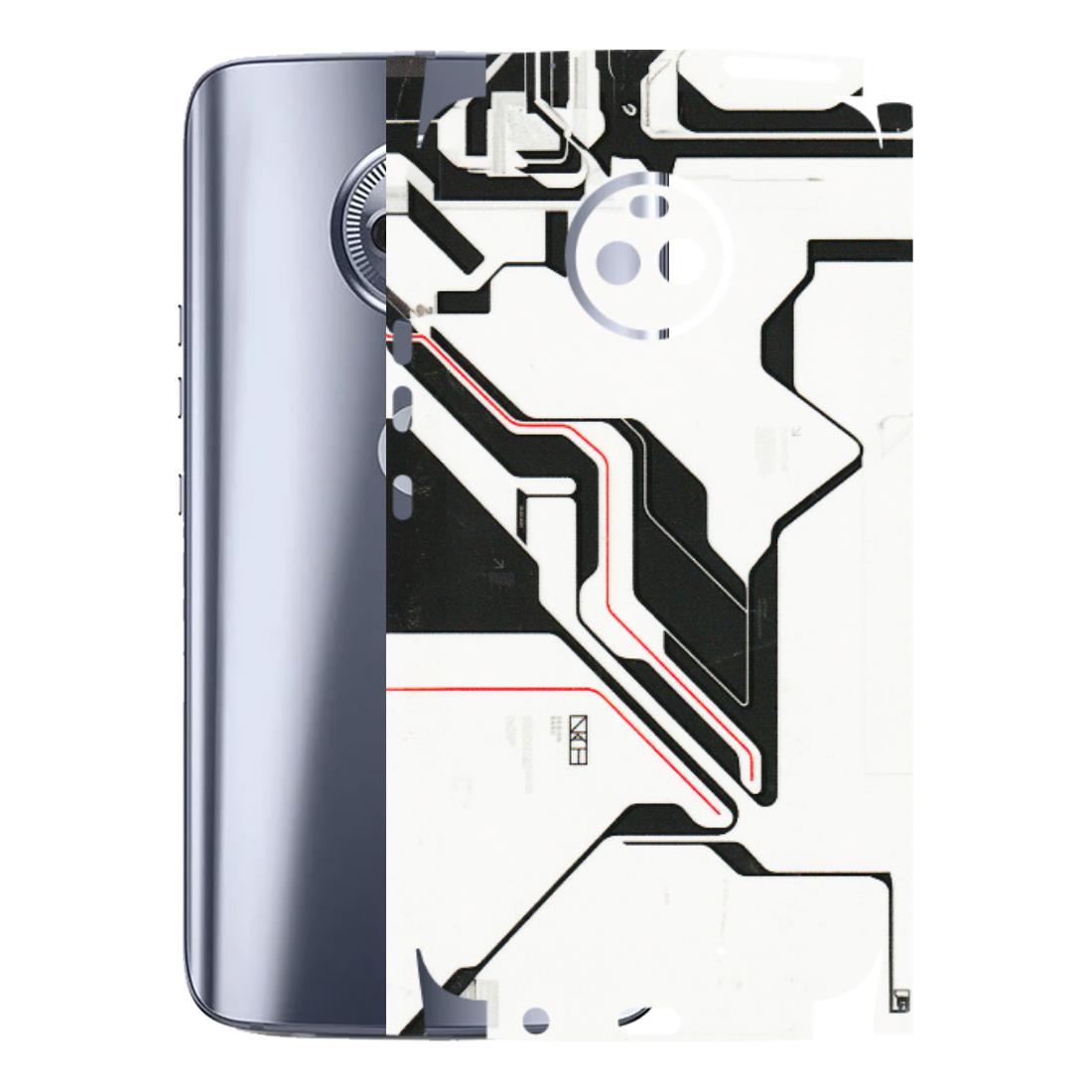 Motorola Phone Skins (All Models) - White Techy Logo - 3D Embossed Finish (L-312) Motorola Moto X4
