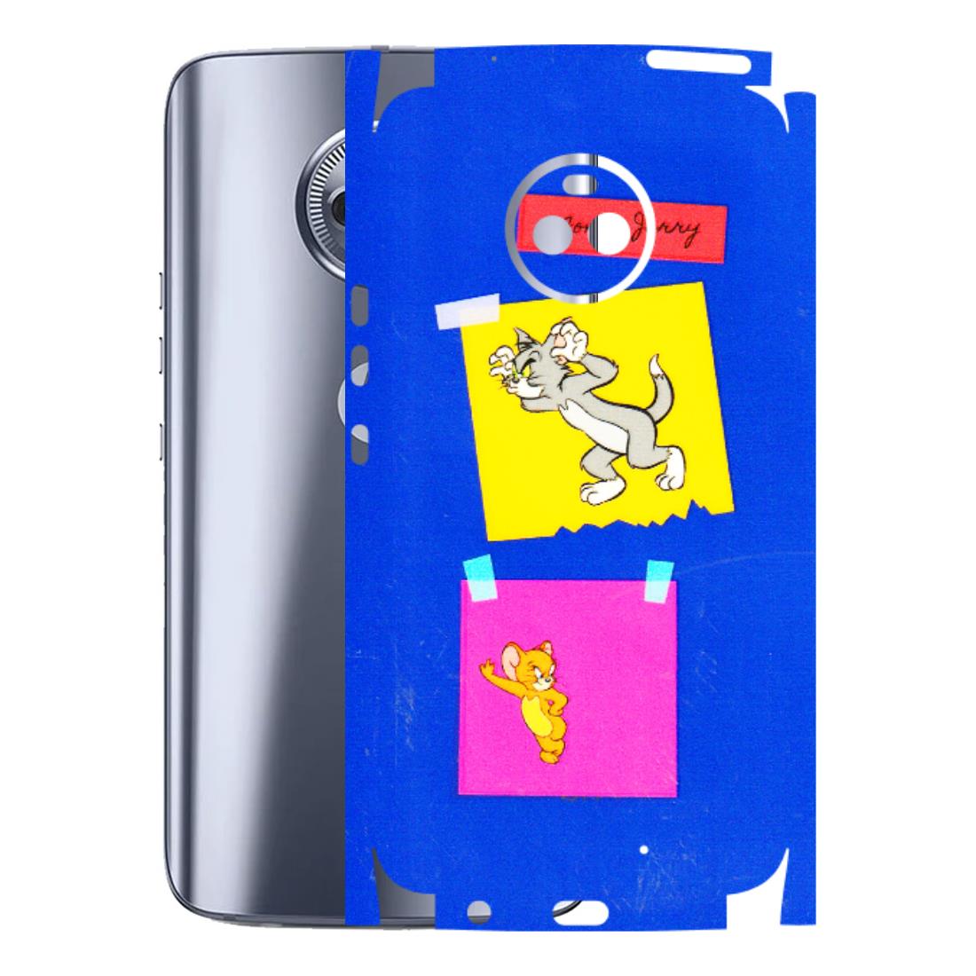 Motorola Phone Skins (All Models) - Tom N Jerry Sticky Notes - 3D Embossed Finish (L-88) Motorola Moto X4