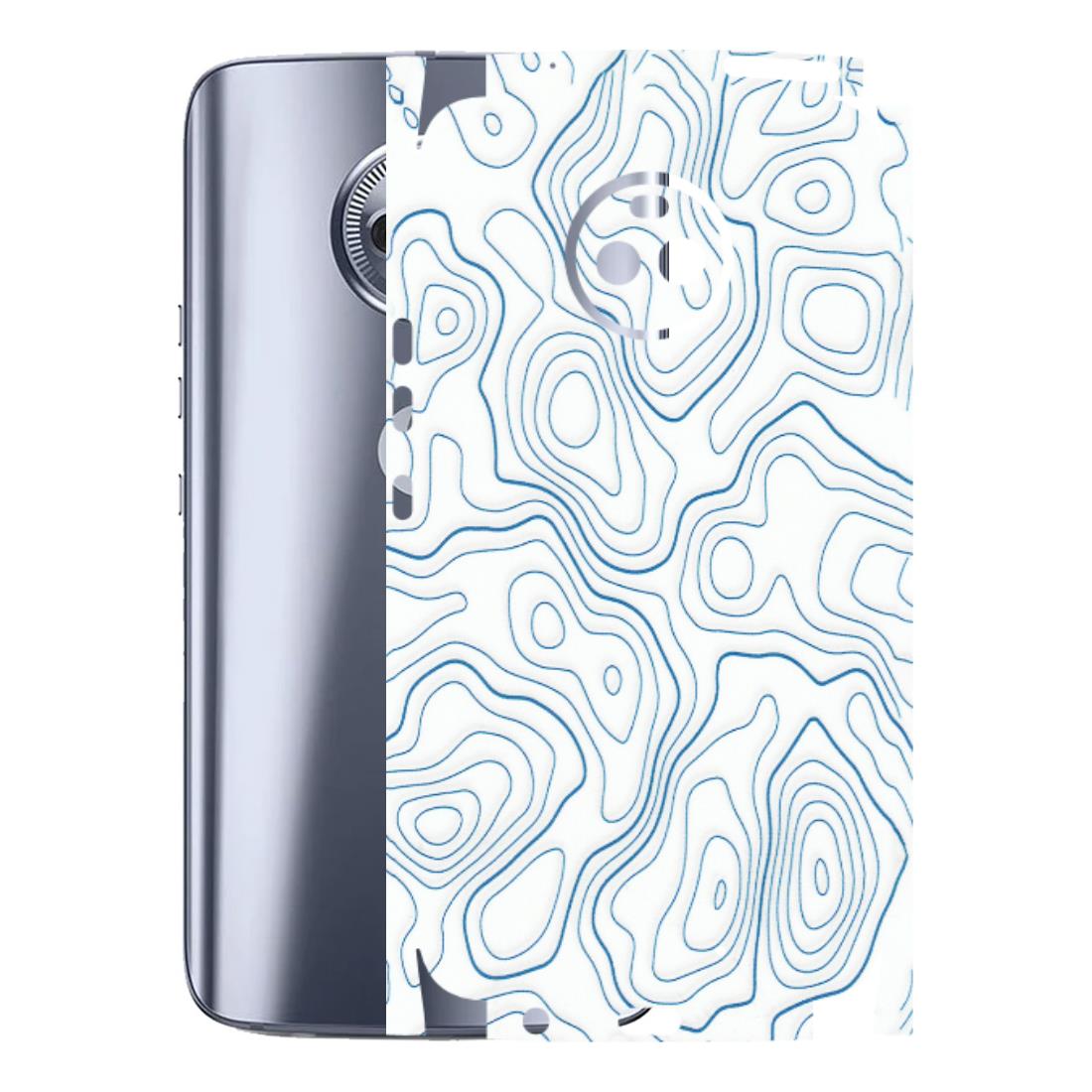 Motorola Phone Skins (All Models) - Blue And White Swirls - Matte Finish (M-139) Motorola Moto X4