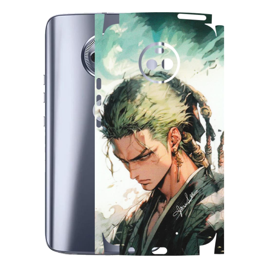 Motorola Phone Skins (All Models) - New Roronoa Zoro One Picece Anime - Matte Finish (M-140) Motorola Moto X4