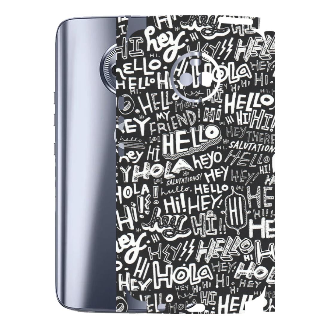 Motorola Phone Skins (All Models) - Hi Hello Doodles - Matte Finish (M-25) Motorola Moto X4