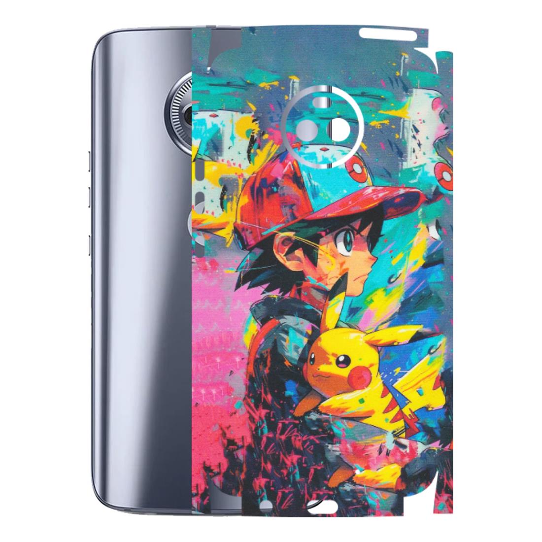 Motorola Phone Skins (All Models) - Ash & Pikachu - Matte Finish (M-26) Motorola Moto X4