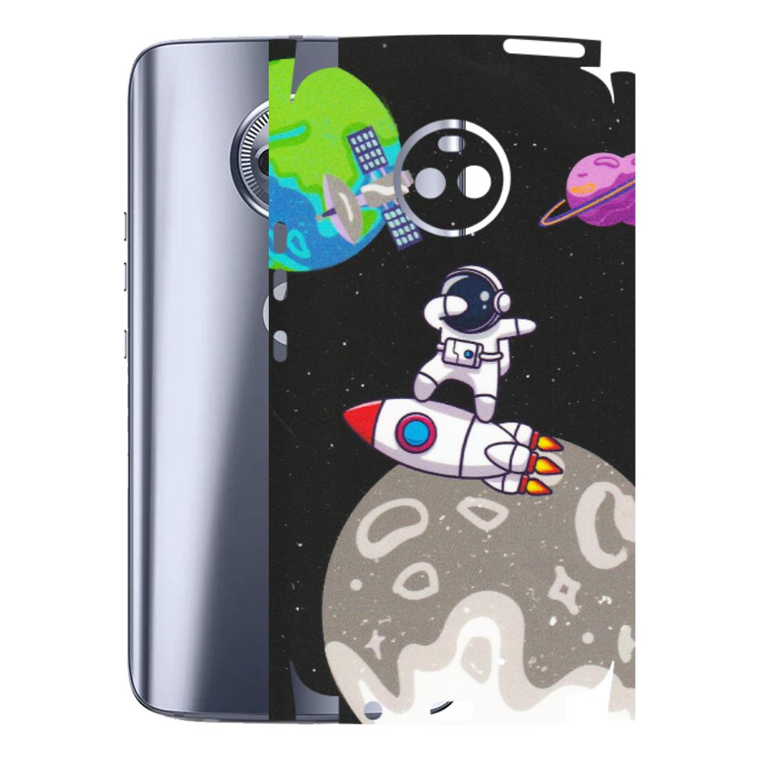 Motorola Phone Skins (All Models) - Astronaut Vibing Toon Running - Matte Finish (M-39) Motorola Moto X4