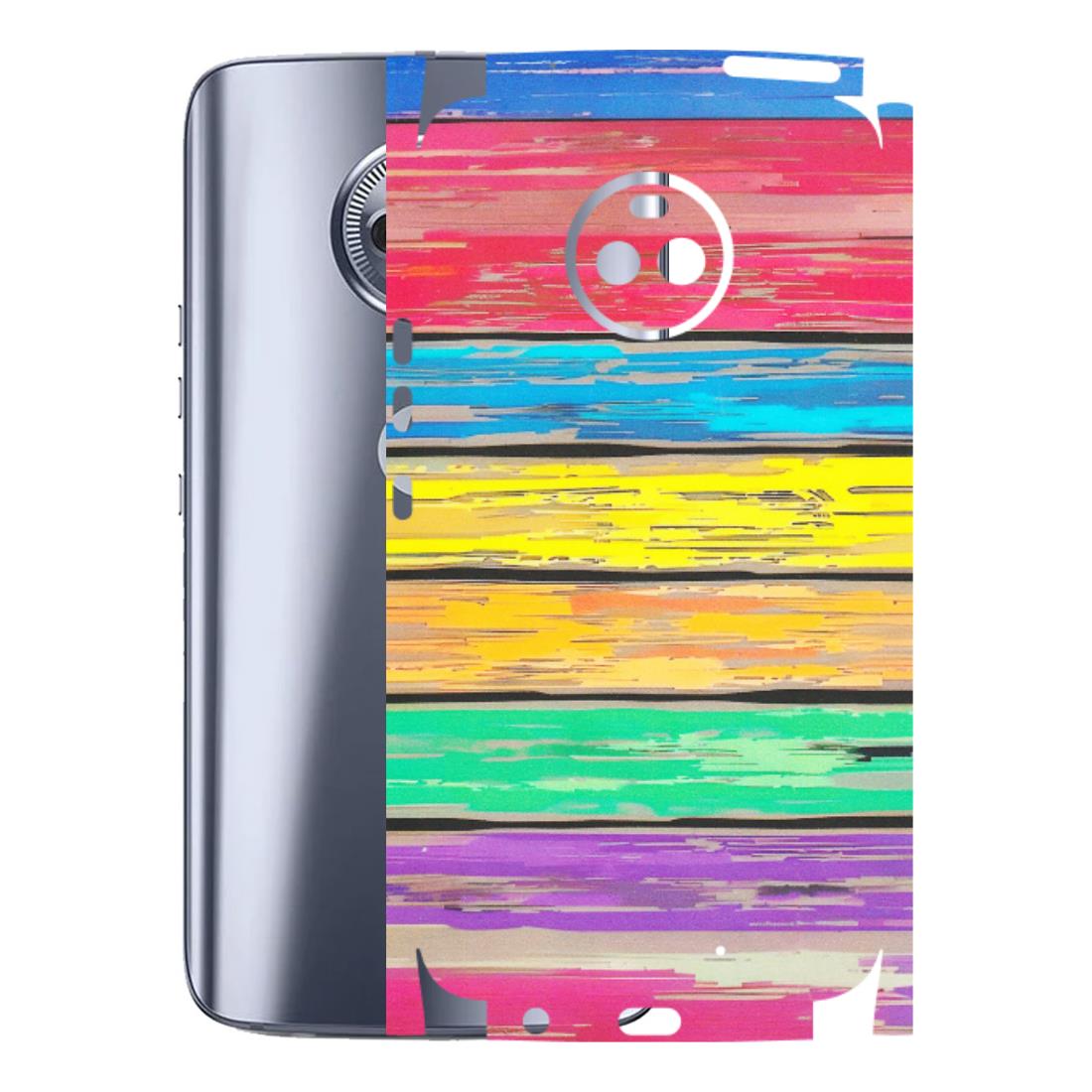 Motorola Phone Skins (All Models) - Multi Colour Wooden Wall - Matte Finish (M-96) Motorola Moto X4
