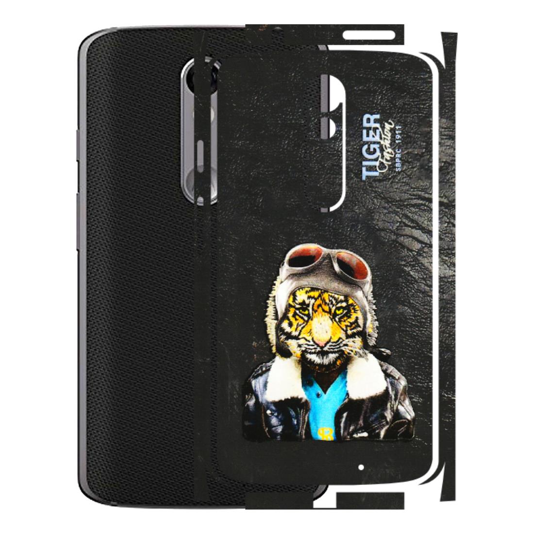 Motorola Phone Skins (All Models) - Rider Tiger - 3D Embossed Finish (L-113) Motorola Moto X Force