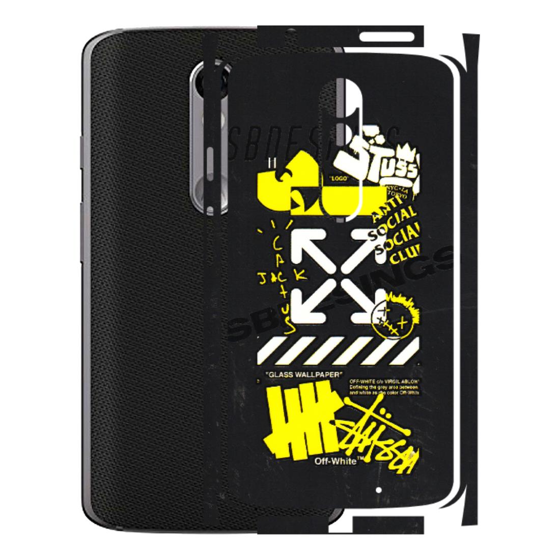 Motorola Phone Skins (All Models) - Anti Social Graffiti - 3D Embossed Finish (L-198) Motorola Moto X Force