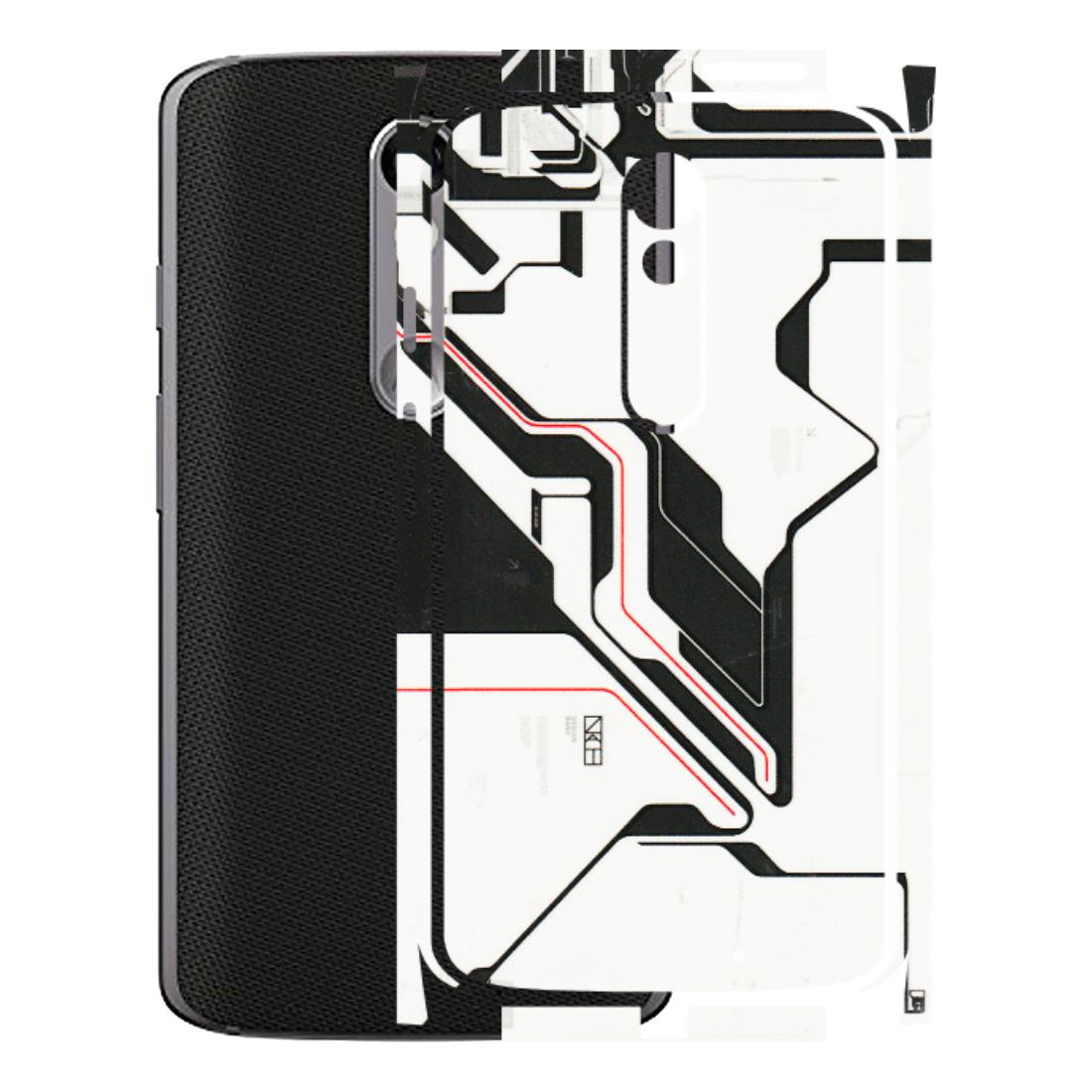 Motorola Phone Skins (All Models) - White Techy Logo - 3D Embossed Finish (L-312) Motorola Moto X Force