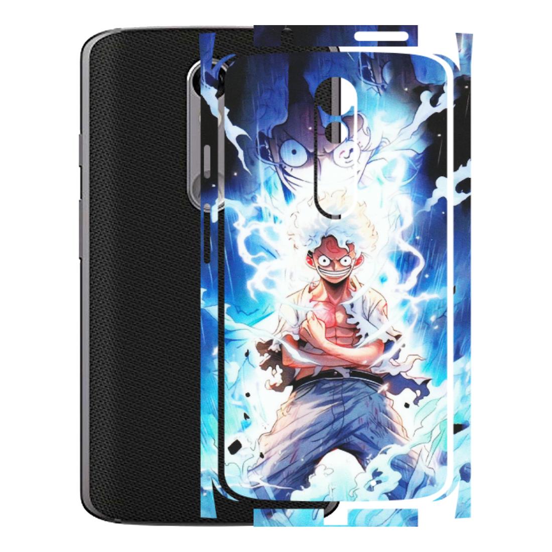 Motorola Phone Skins (All Models) - Blue Thunder Luffy Anime - Matte Finish (M-132) Motorola Moto X Force