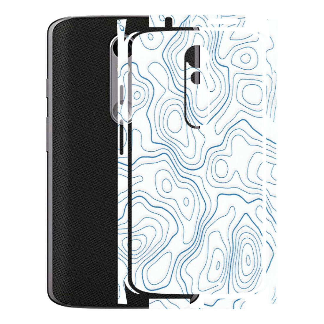 Motorola Phone Skins (All Models) - Blue And White Swirls - Matte Finish (M-139) Motorola Moto X Force