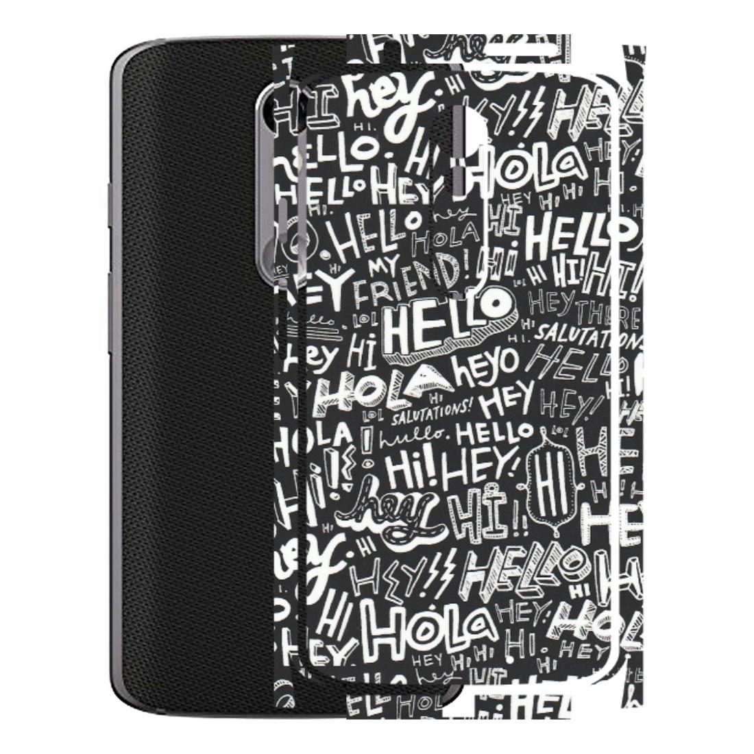 Motorola Phone Skins (All Models) - Hi Hello Doodles - Matte Finish (M-25) Motorola Moto X Force