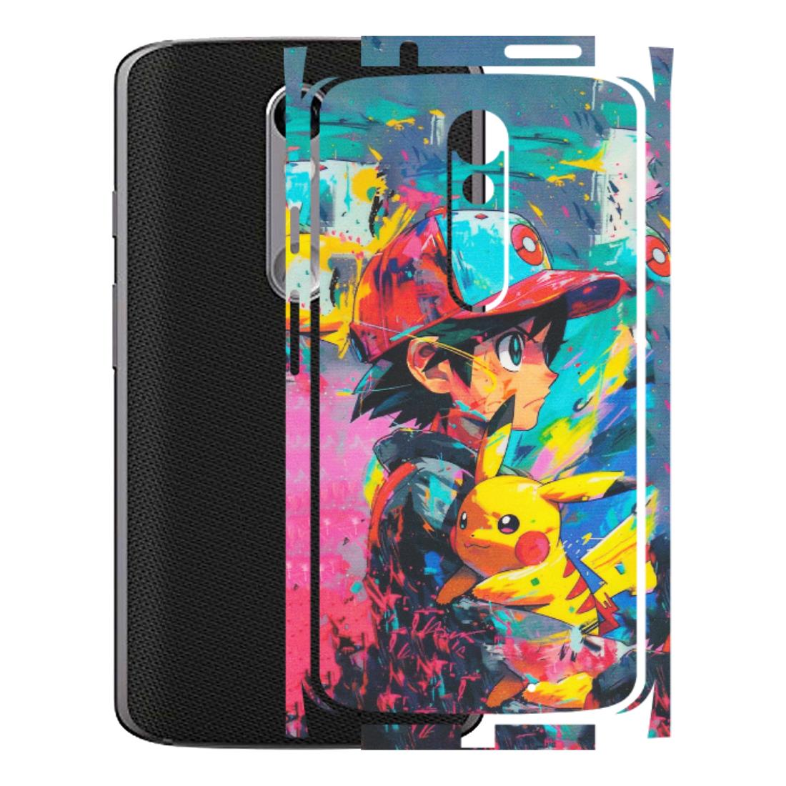 Motorola Phone Skins (All Models) - Ash & Pikachu - Matte Finish (M-26) Motorola Moto X Force