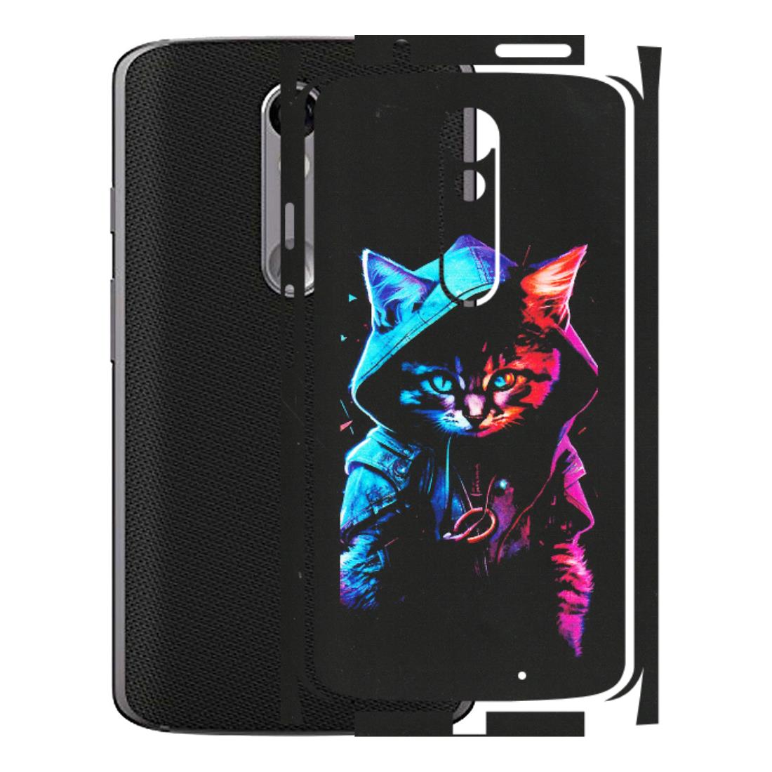 Motorola Phone Skins (All Models) - Cyberpunk Cat - Matte Finish (M-45) Motorola Moto X Force