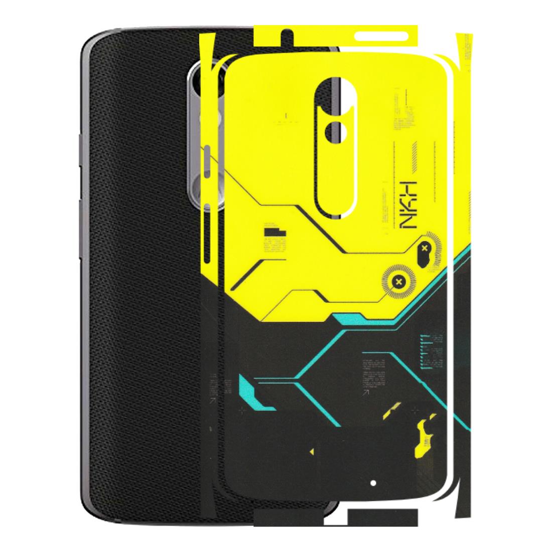 Motorola Phone Skins (All Models) - Black Yellow Technica - Matte Finish (M-53) Motorola Moto X Force