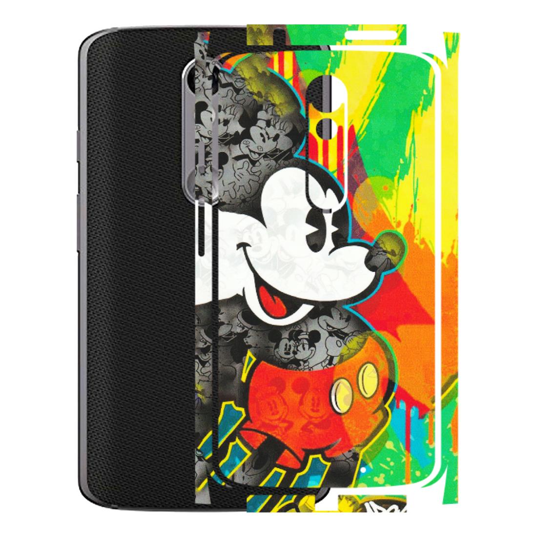 Motorola Phone Skins (All Models) - Multiple Mickey With Colourful Texture - Matte Finish (M-84) Motorola Moto X Force